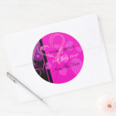 Labels - Mystisches Herz - Schwarz/Rosa Runder Aufkleber (Umschlag)