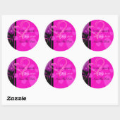 Labels - Mystisches Herz - Schwarz/Rosa Runder Aufkleber (Blatt)