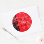 Labels - Mystisches Herz - Schwarz/Rot Runder Aufkleber (Umschlag)