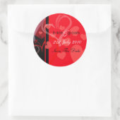 Labels - Mystisches Herz - Schwarz/Rot Runder Aufkleber (Tasche)