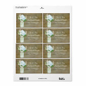 Labels Rustic Country Mason Jar Blue Hydrangeas (Vorne)