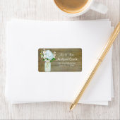 Labels Rustic Country Mason Jar Blue Hydrangeas Adressaufkleber (Insitu)