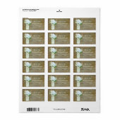 Labels Rustic Country Mason Jar Blue Hydrangeas Adressaufkleber (Vorne)