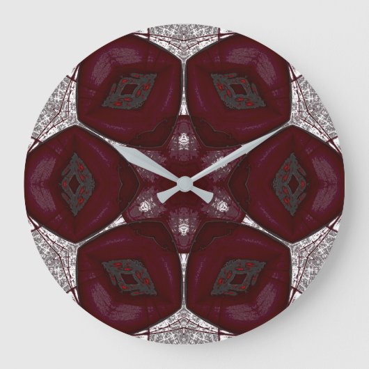 Labia Fluer Prem Mandal Große Wanduhr (Vorderseite)