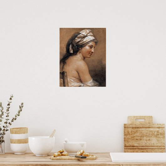 Labille-Guiard - Studie einer sitzenden Frau, die Poster (Küche)