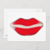 Labios rojos dulces de gelatina postkarte (Vorne/Hinten)
