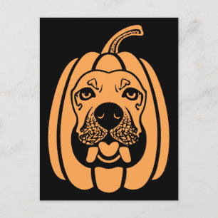 Labkin Dog Pumpkin Schwerkraft fällt halloween Sno Feiertagspostkarte