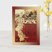 LaBoheme ~ Puccini Opera 1896 w/Background Karte (Gelbe Blume)