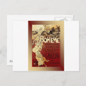 LaBoheme ~ Puccini Opera 1896 w/Background Postkarte (Vorne/Hinten)