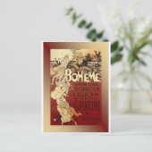 LaBoheme ~ Puccini Opera 1896 w/Background Postkarte (Stehend Vorderseite)