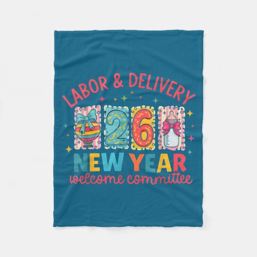 Labor & Delivery 2026 New Year Welcome Committ Fleecedecke (Vorderseite)