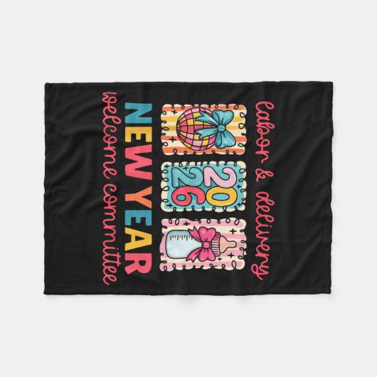 Labor &amp; Delivery 2026 New Year Welcome Committ Fleecedecke (Vorderseite (Horizontal))