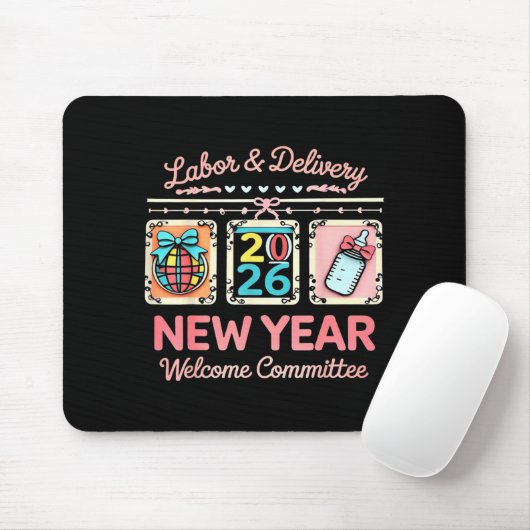Labor &amp; Delivery 2026 New Year Welcome Committ Mousepad (Mit Mouse)