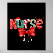 Labor & Delivery Nurse Stethoscope & Bow L Poster (Vorne)