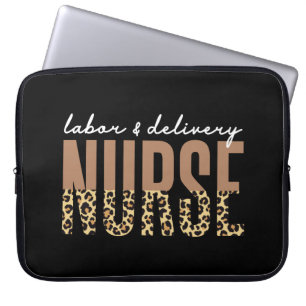 Labor and delivery nurse Cheetah leopard print Laptopschutzhülle