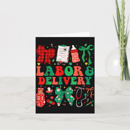 Labor And Delivery Nurse Christmas L&d Nursing Karte (Vorderseite)