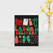 Labor And Delivery Nurse Christmas L&d Nursing Karte (Gelbe Blume)