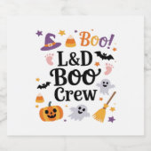 Labor and Delivery Nurse Halloween Pumpkin Ghost A Schaumweinetikett (Einzelnes Label)