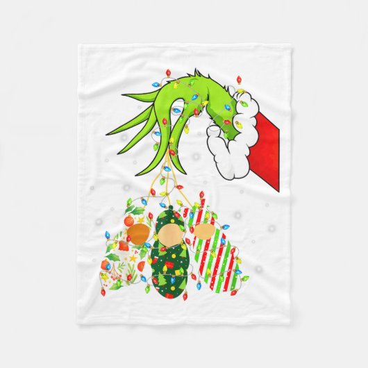 Labor And Delivery Nurse Merry Christmas Xmas Ligh Fleecedecke (Vorderseite)