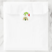 Labor And Delivery Nurse Merry Christmas Xmas Ligh Runder Aufkleber (Tasche)