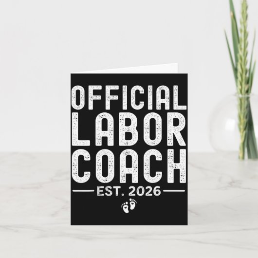 Labor Coach Est 2026 Expecting New Mom Dad Baby Sh Karte (Vorderseite)