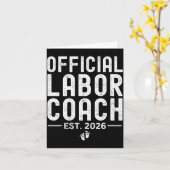 Labor Coach Est 2026 Expecting New Mom Dad Baby Sh Karte (Gelbe Blume)