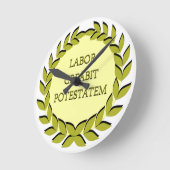 LABOR CREĀBIT POTESTĀTEM RUNDE WANDUHR (Winkel)