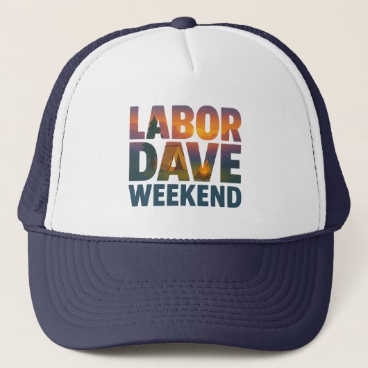 Labor Dave Wochenend Truckerhut Truckerkappe (Vorderseite)