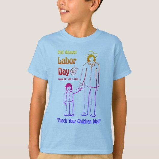 Labor Day 2025 Kid's T-Shirt (Vorderseite)