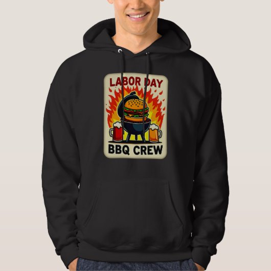 Labor Day BBQ Crew Flame Grill Shirt – Worker Holi (Vorderseite)
