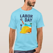 Labor Day Construction Worker Helmet Design T-Shirt (Vorderseite)