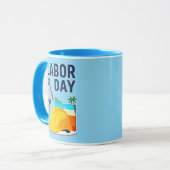 Labor Day Construction Worker Helmet Design Tasse (Vorderseite Links)
