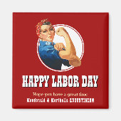 LABOR DAY GRILLEN Rosie Riveter Magnet (Vorne)