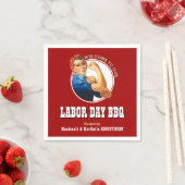 LABOR DAY GRILLEN Rosie Riveter Paper Serviette (Beispiel)