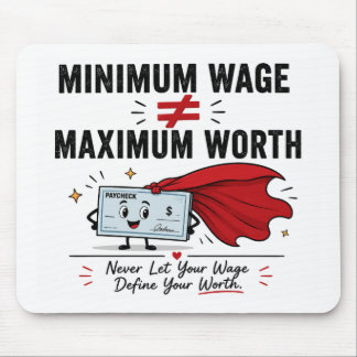 Labor Day Humor Mauspad-Gehaltsscheck Mousepad