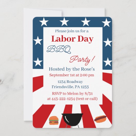 labor day invitation einladung (Vorderseite)