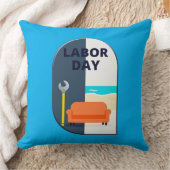 Labor Day Minimal Worker Relax Design Kissen (Decke)