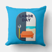 Labor Day Minimal Worker Relax Design Kissen (Vorderseite)