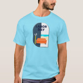 Labor Day Minimal Worker Relax Design T-Shirt (Vorderseite)