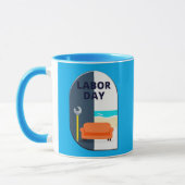 Labor Day Minimal Worker Relax Design Tasse (Links)
