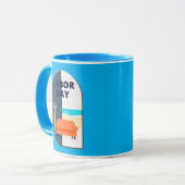 Labor Day Minimal Worker Relax Design Tasse (Vorderseite Links)