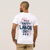 LABOR DAY patriotisch glücklich T-Shirt (Schwarz voll)