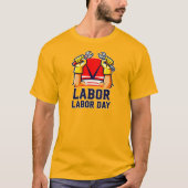Labor Day Strong Worker Pride Illustration T-Shirt (Vorderseite)