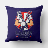 Labor Day Tools Crossed Worker Design Kissen (Vorderseite)