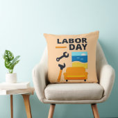 Labor Day Work Hard Relax Design with Tools Kissen (Stuhl )
