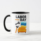 Labor Day Work Hard Relax Design with Tools Tasse (Links)