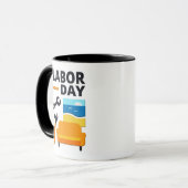 Labor Day Work Hard Relax Design with Tools Tasse (Vorderseite Links)