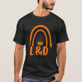 Labor & Delivery Nurse L&d Halloween Pumpkin Rainb T-Shirt (Vorderseite)