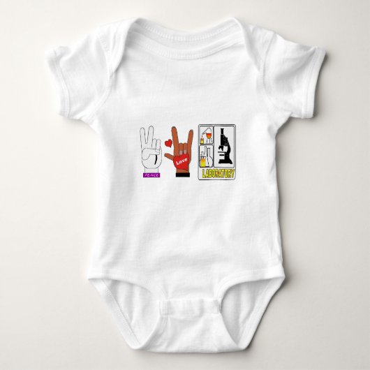 LABOR FÜR FRIEDENSLIEBE BABY STRAMPLER (Vorderseite)