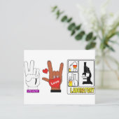 LABOR FÜR FRIEDENSLIEBE POSTKARTE (Stehend Vorderseite)